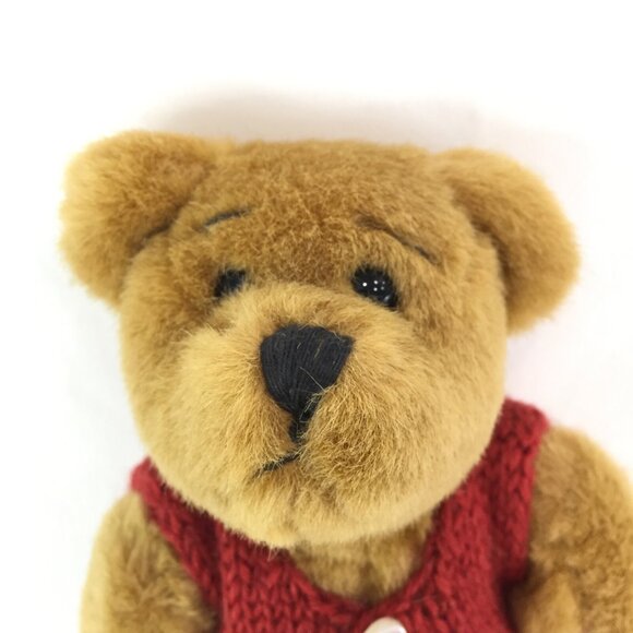 NWT Boyds Bear Arlo Plush Bear With Red Sweater 1364 Size 8" 1996 Pooh Looking - Picture 2 of 10